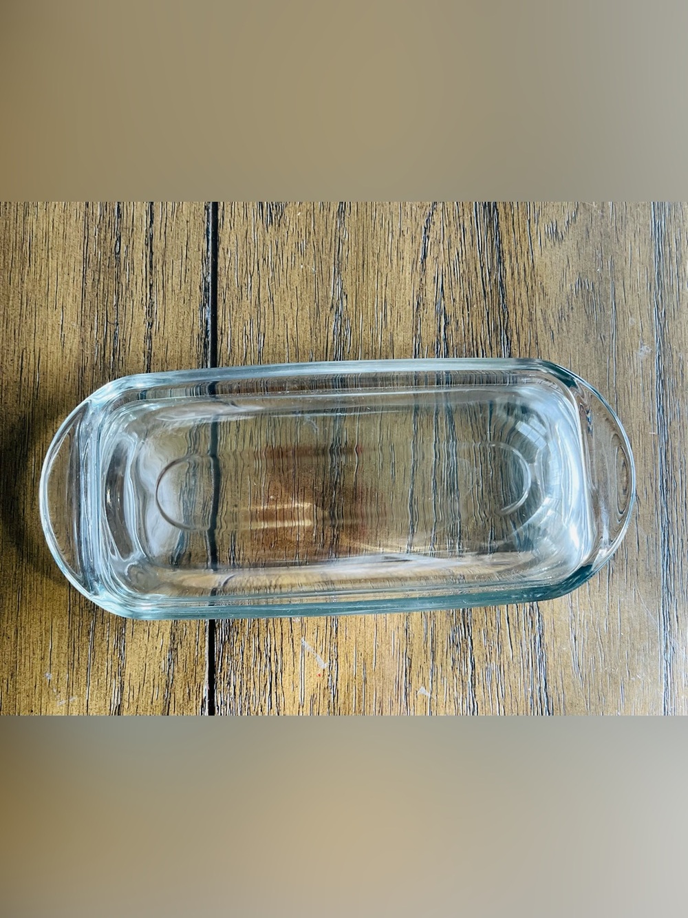 7inch Vintage glass butter dish